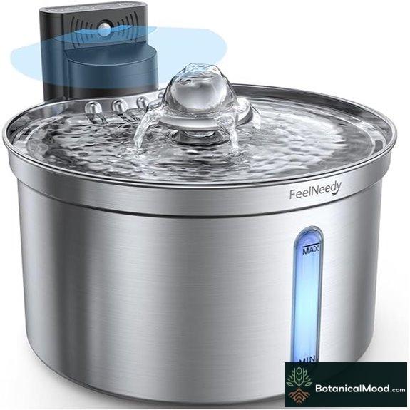FEELNEEDY Wireless Cat Water Fountain with Motion Sensor