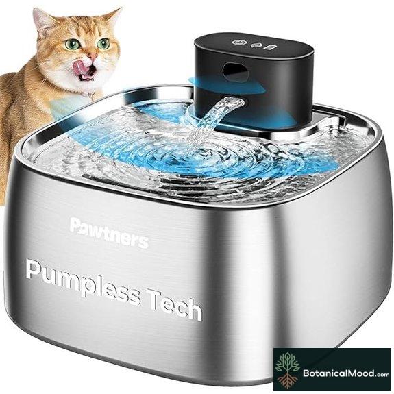 Pumpless Cat Water Fountain with Motion Sensor
