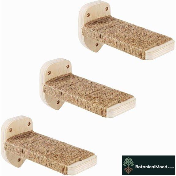 3-in-1 Cat Climbing Wall with Rope Shelves