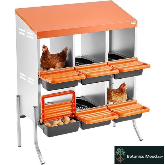 VEVOR Chicken Nesting Boxes with Legs (Orange)