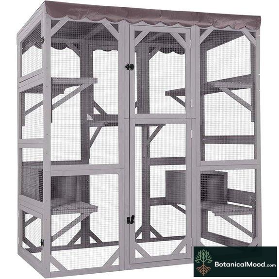 Aivituvin Outdoor Cat Enclosure with 7 Platforms