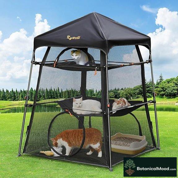 Rywell 3-Tier Outdoor Cat Enclosure with Windows