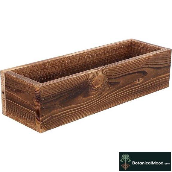 HOMSFOU Cedar Planter Box 30x9.5x7cm Outdoor