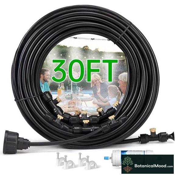 30ft Outdoor Misting Kit with Brass Nozzles