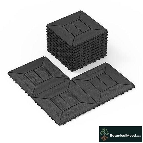 Plastic Interlocking Deck Tiles for Outdoor 12x12