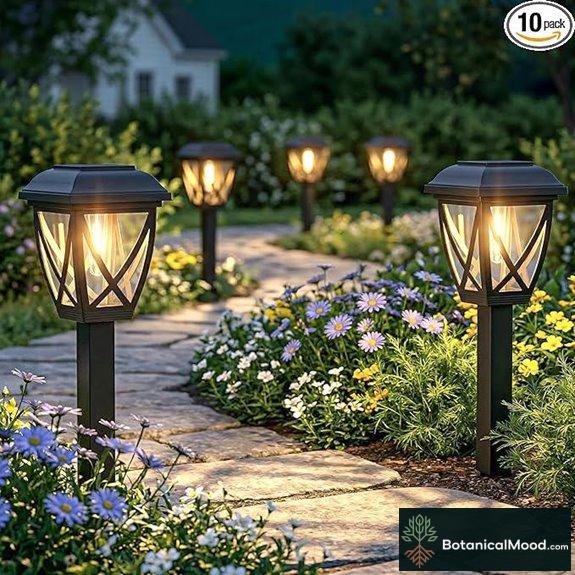 Greluna Solar Pathway Lights Outdoor 10 Pack