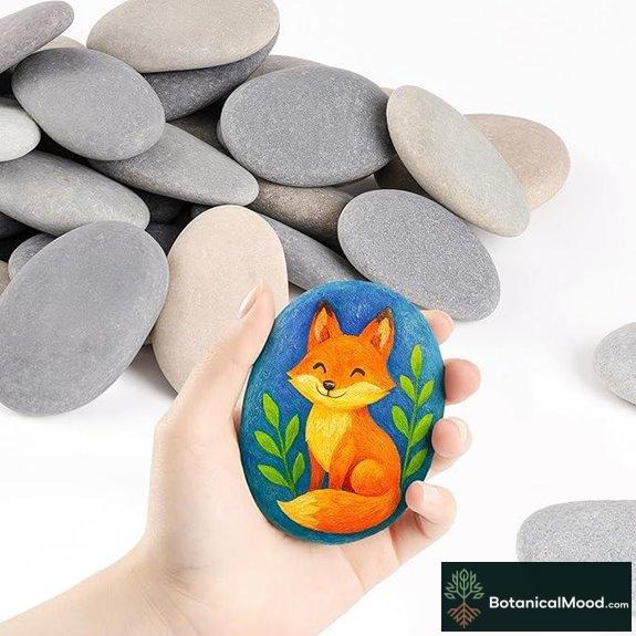 Simetufy 40-Pack Paintable River Rocks