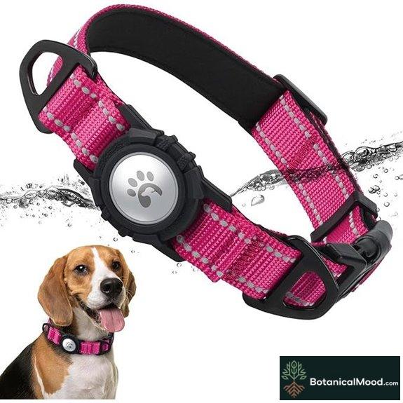 TagME Airtag Dog Collar with Airtag Holder Pink