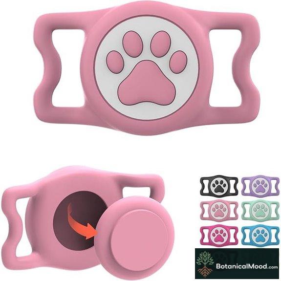 Waterproof AirTag Dog Collar Holder for Pets (Pink)
