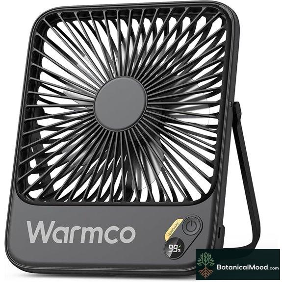 Warmco 10000mAh Portable Travel Fan 7-inch