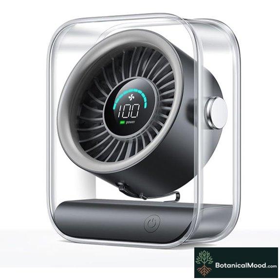 KIMMOO Rechargeable USB Desk Fan