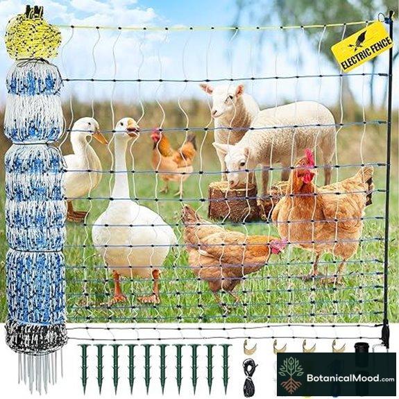 Electric Poultry Netting with Posts and Fence Kit