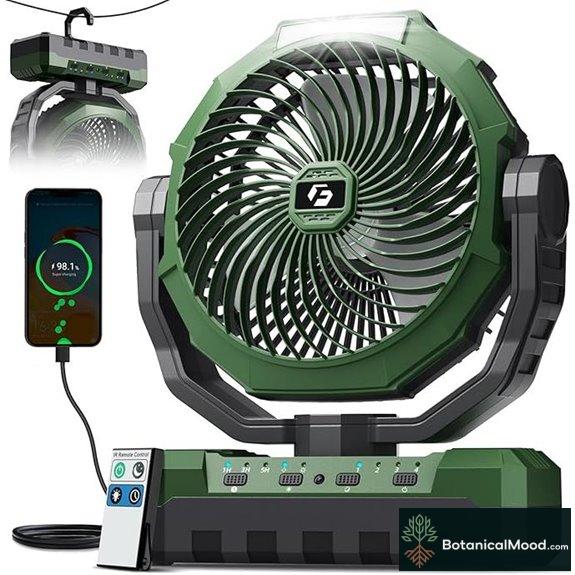 FRIZCOL 3-in-1 Camping Fan (24000mAh Green)