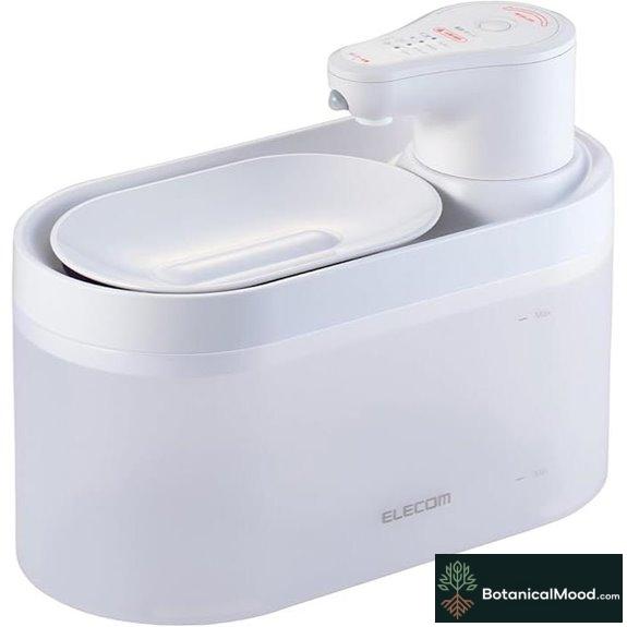 ELECOM Silent Cordless Pet Water Fountain with Battery