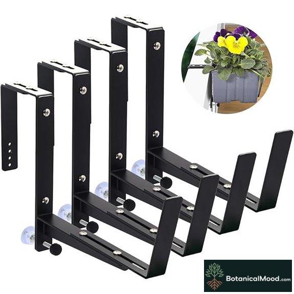 4 Pack Window Box Brackets for Railings