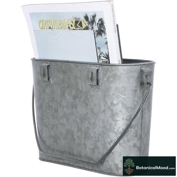 MyGift Rustic Wall Mounted Magazine Rack