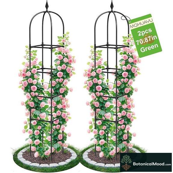 Garden Obelisk Trellis 71 Rustproof Plant Support (4-Tier)