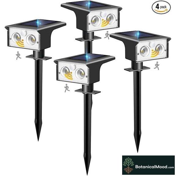 btfarm Solar Spot Lights 4 Pack with Motion Sensor