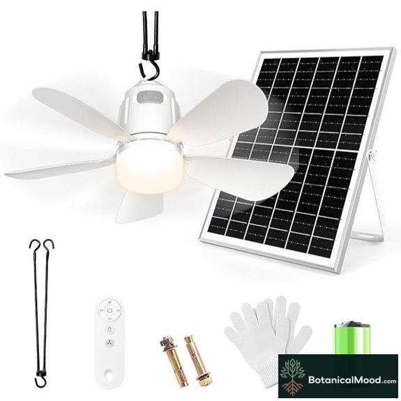 Gliztech Solar Ceiling Fan Light (20000mAh)