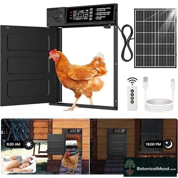 Automatic Solar-Powered Chicken Coop Door with Timer