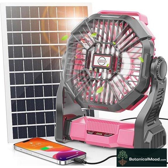 30000mAh Solar Fan with LED Lantern