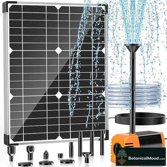 POPOSOAP 20W Solar Water Pump with Sprayers