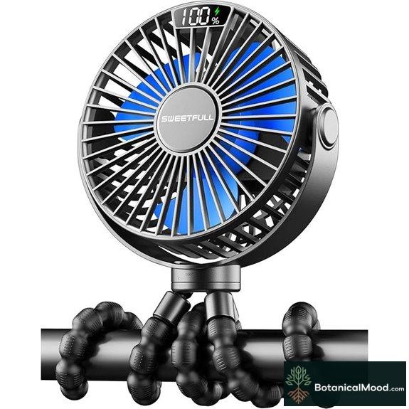 SWEETFULL Portable Stroller Fan (Black)