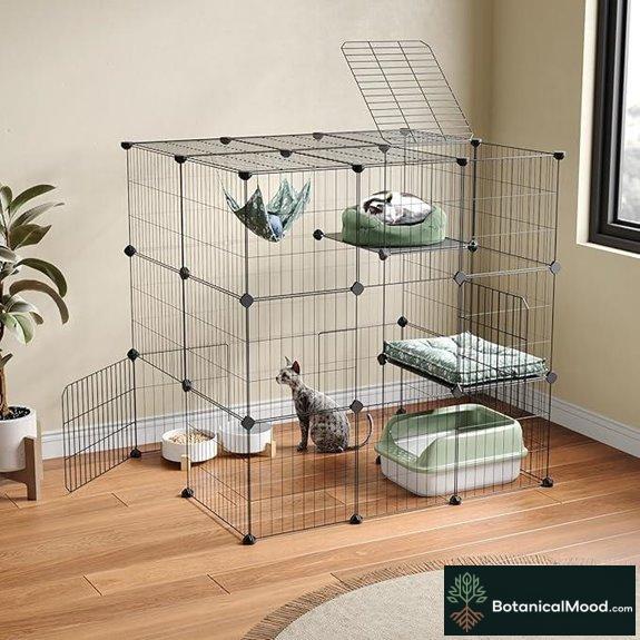 Oneluck 3-Tier Cat Cage Playpen Catio Enclosure
