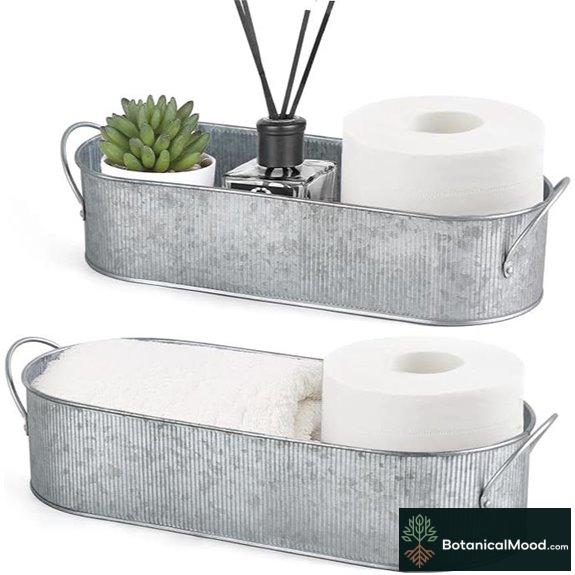 Mkono Metal Storage Basket for Toilet Tank