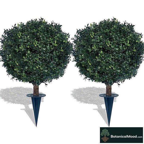 Artificial Boxwood Ball Bush 27 (2 Pack) UV Rated
