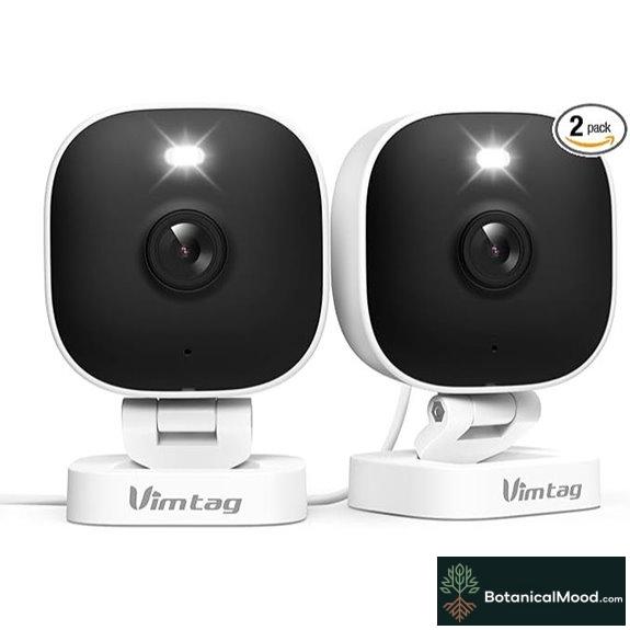 VIMTAG 2.5K Security Cameras with Alexa 2-Pack