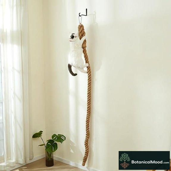 SHENGOCASE Cat Climbing Rope with Wall Hooks (6.56ft)