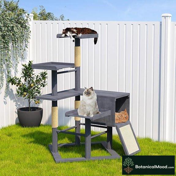 GDLF Outdoor Cat Tree: Weatherproof 67 Tower with Perches