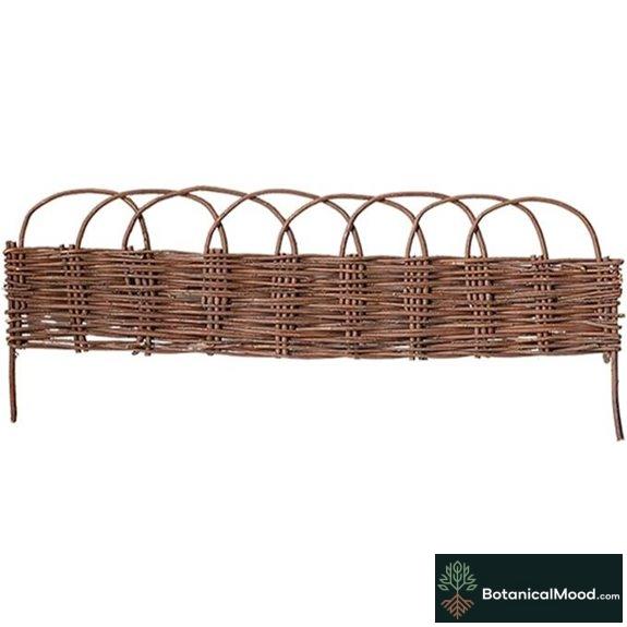 Natural Willow Garden Edging for Flower Beds 100x35cm