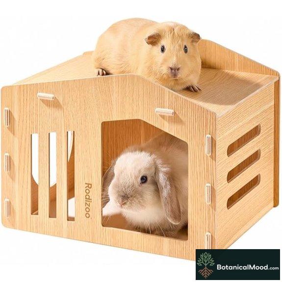 Wooden Bunny House & Guinea Pig Hideout