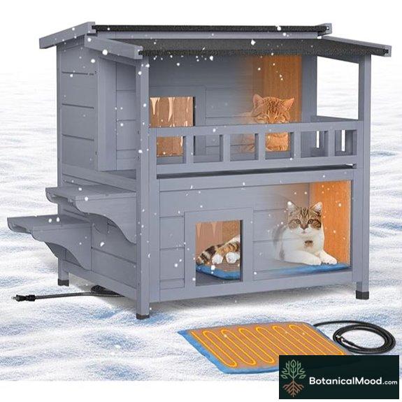 wooden cat house balcony