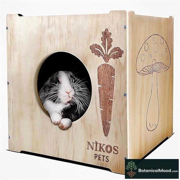Wooden Rabbit Hideout & Playpen for Small Animals