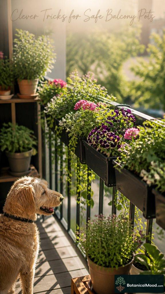 adjustable durable balcony planters