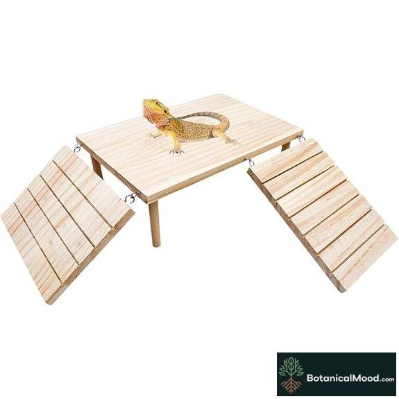 Bearded Dragon Basking Platform with Climbing Ramp