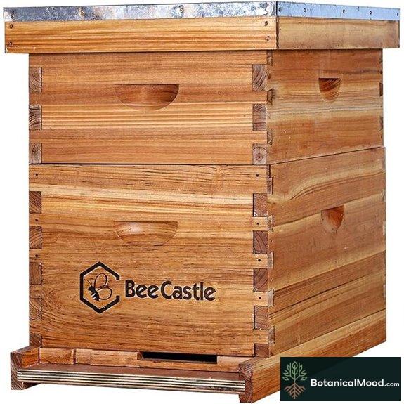 BeeCastle 10-Frame Complete Beeswax Coated Beehive Kit