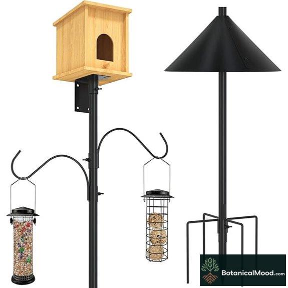 ERYTLLY Bird House & Feeder Pole with Squirrel Baffle