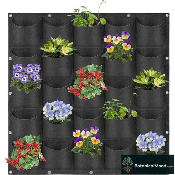 Hanging Vertical Garden Planter Bags (Black 1m×1m)