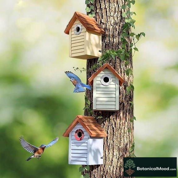 Bluebird Bird Houses (3-pack) with Predator Guard