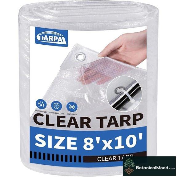 TARPAL 8x10ft Clear Waterproof Plastic Tarp