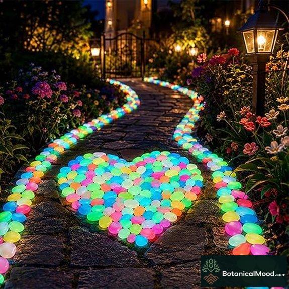 Colorful Glow-in-the-Dark Garden Stones (600 pcs)