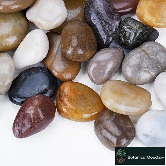 Pulovin 15 lb Decorative River Rocks for Landscaping