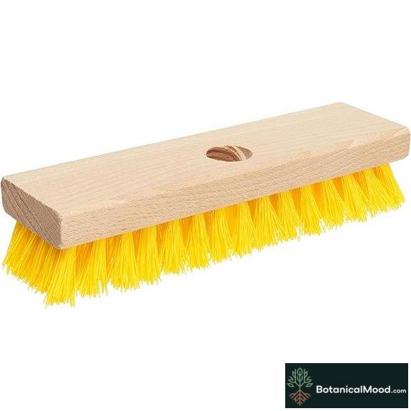 Heavy Duty Deck Scrub Brush with Hard Nylon Bristles
