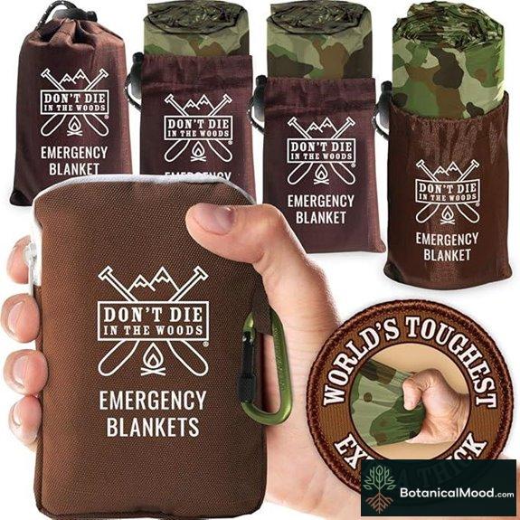 Don’t Die In The Woods Emergency Blanket (4-Pack)