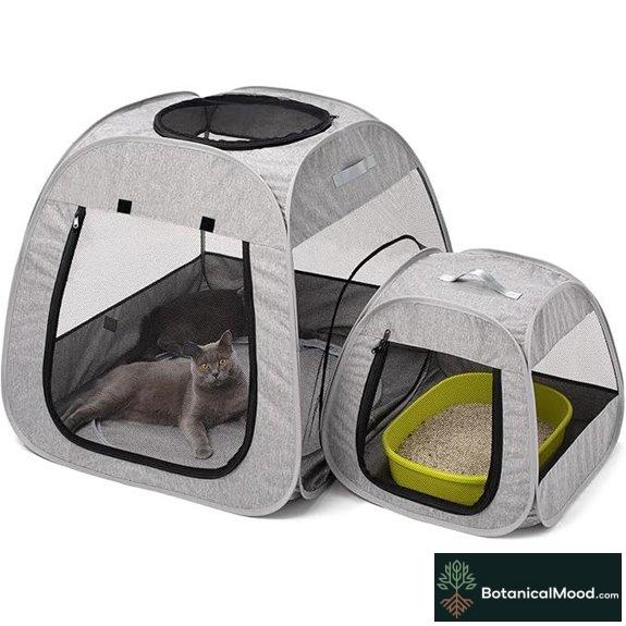 Tenrai Foldable Cat Playpen with Trapezoidal Design