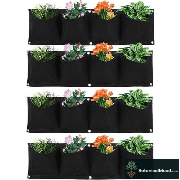 AYNEFY 4-Pack Hanging Felt Planting Bags